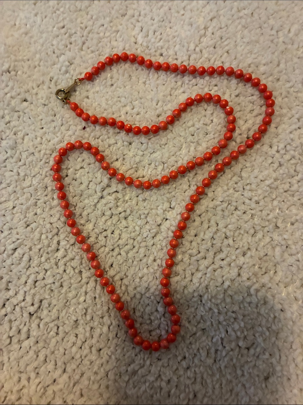 Oopsie Daisy 24” Coral Beaded Necklace